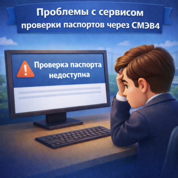 Проблемы в работе сервиса проверки паспортов через СМЭВ4
