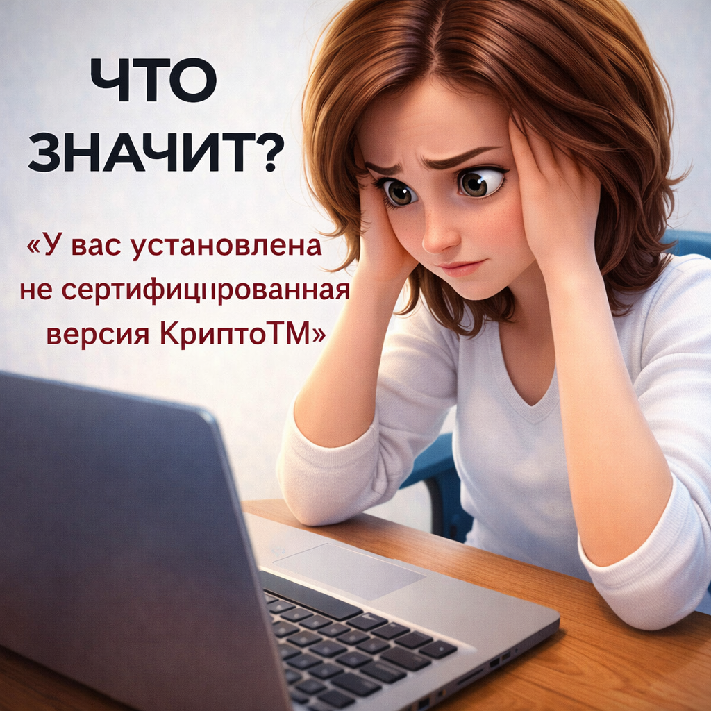 Что значит - «У вас установлена не сертифицированная версия КриптоТМ»???